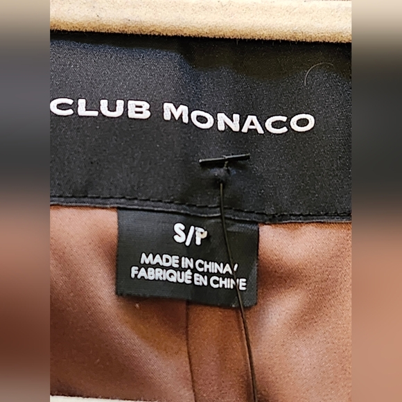 CLUB MONACO Elima Brown Trench Coat | Jacket with Belt. Size Small. NWT. - Picture 13 of 14